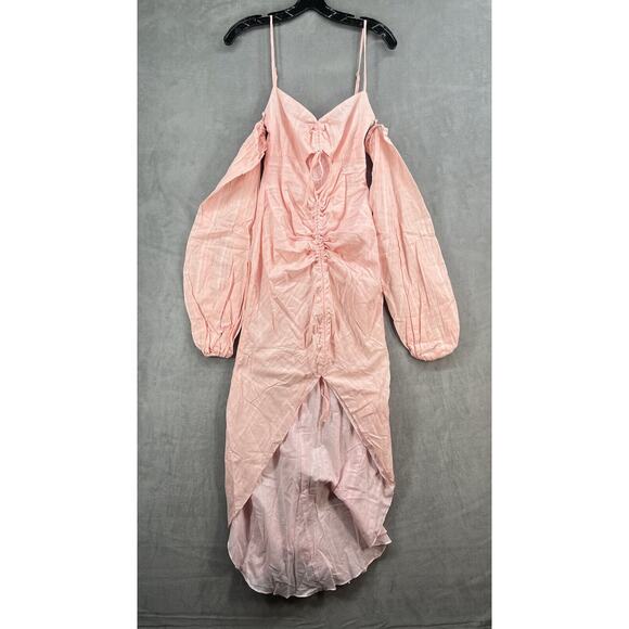 Rumer Chloe Maxi Dress Size X- Small Pink Ruched Front - Picture 2 of 15